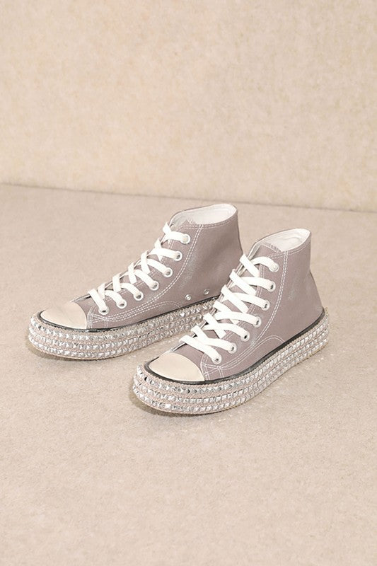Studded High Top Sneakers