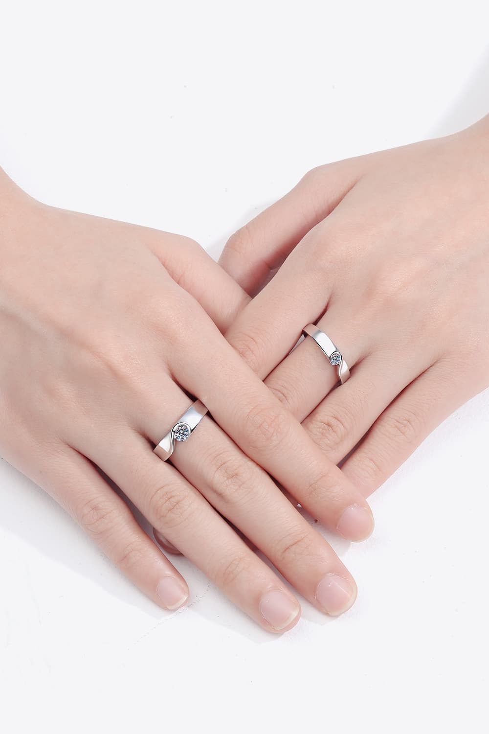 Moissanite Rhodium-Plated Ring in Men - women's ring