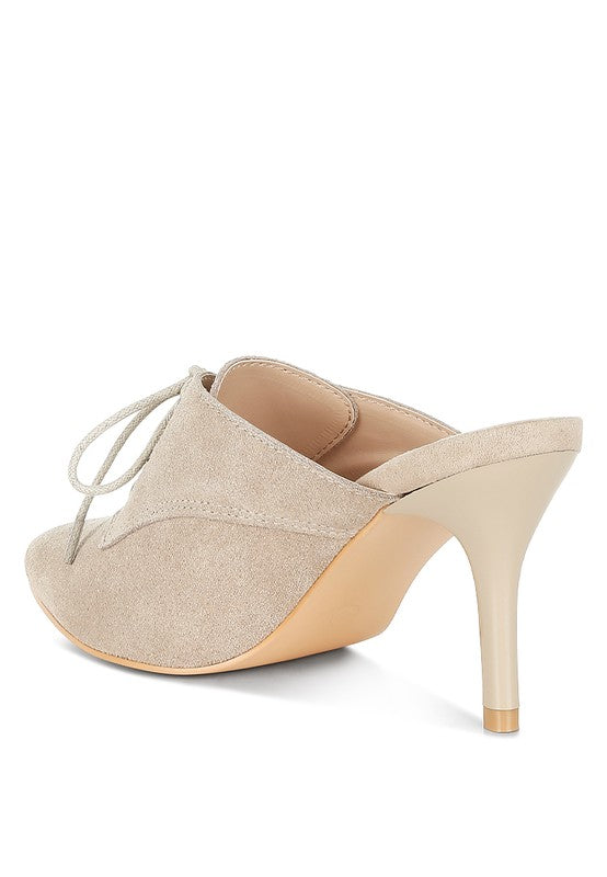 Suede Stiletto Mules