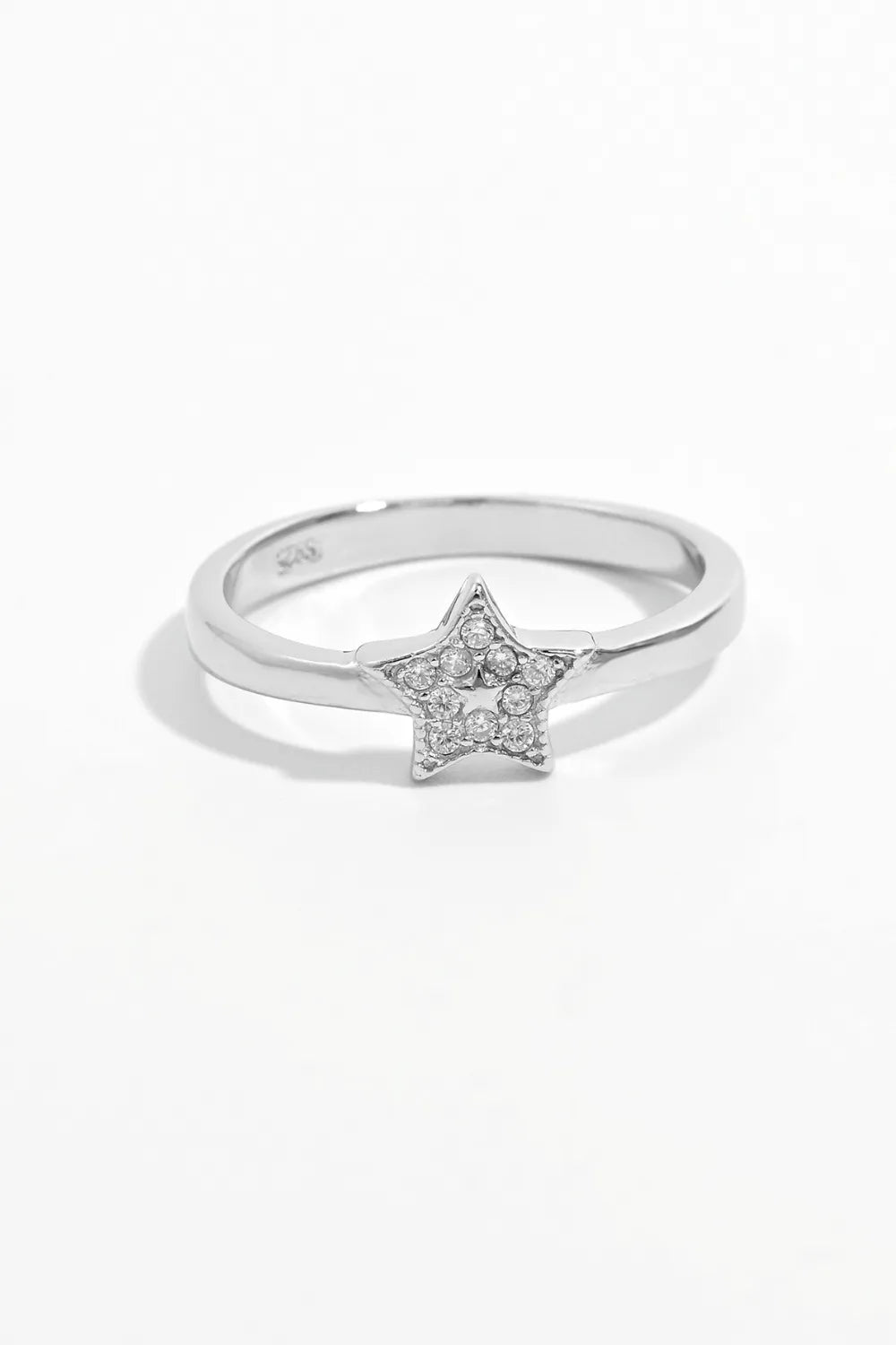 Sterling Silver Inland Zircon Star Ring in Silver - women's ring