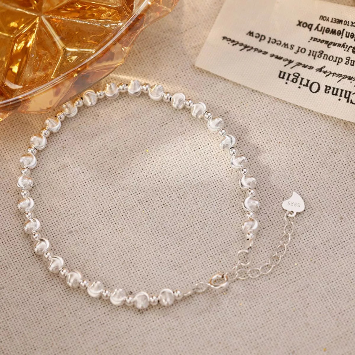 Sterling Silver Beaded Bracelet - alternate jewelry view