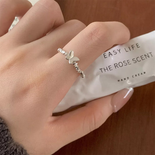 Sterling Silver Butterfly Ring in Silver - women's ring