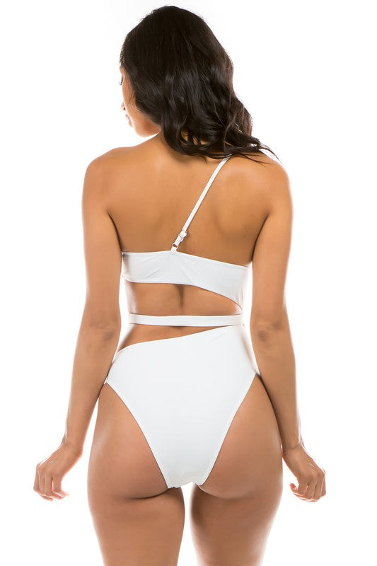 One Shoulder Cutout One Piece