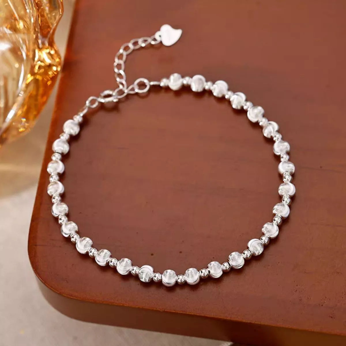 Sterling Silver Beaded Bracelet - alternate jewelry view