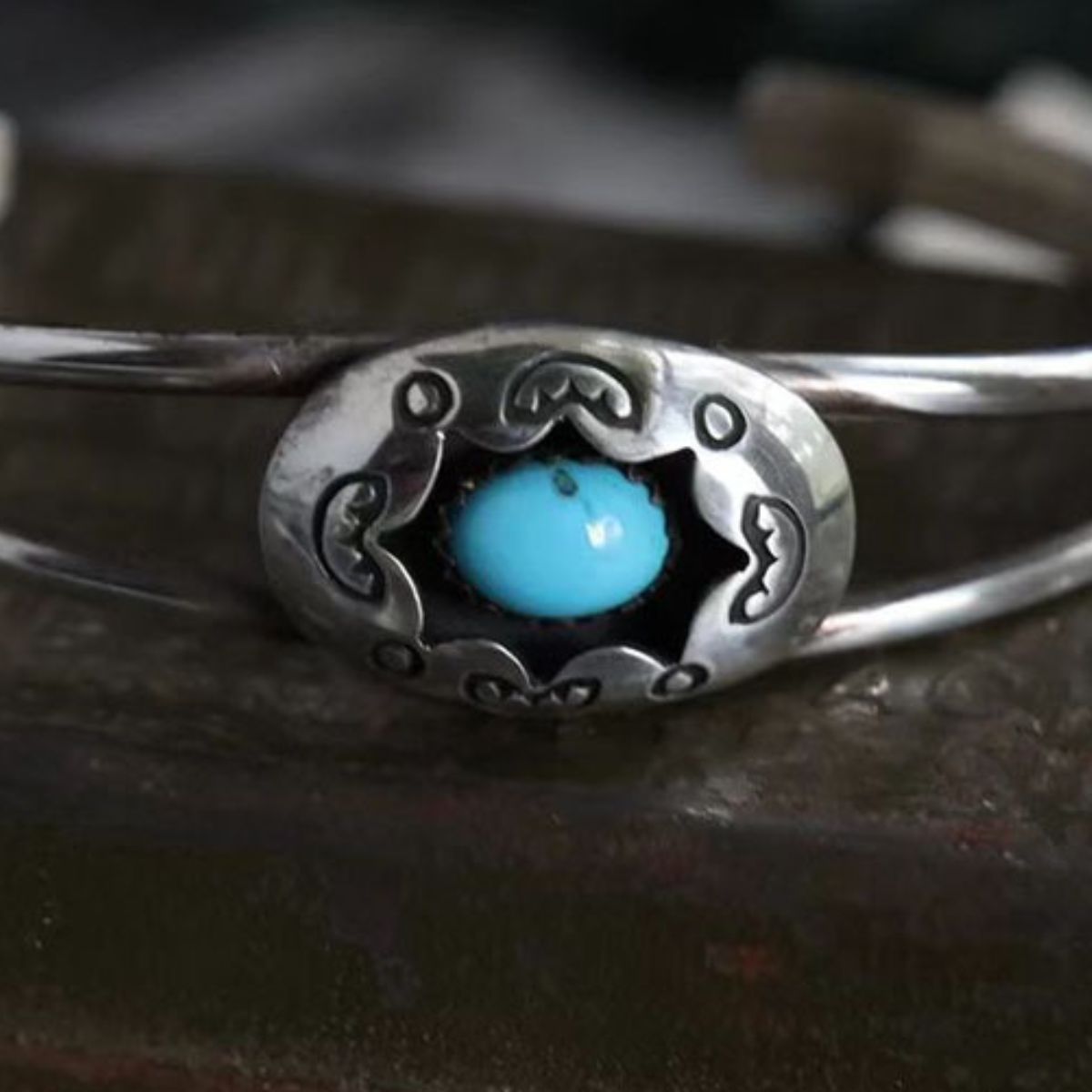 Turquoise Open Bracelet - alternate jewelry view