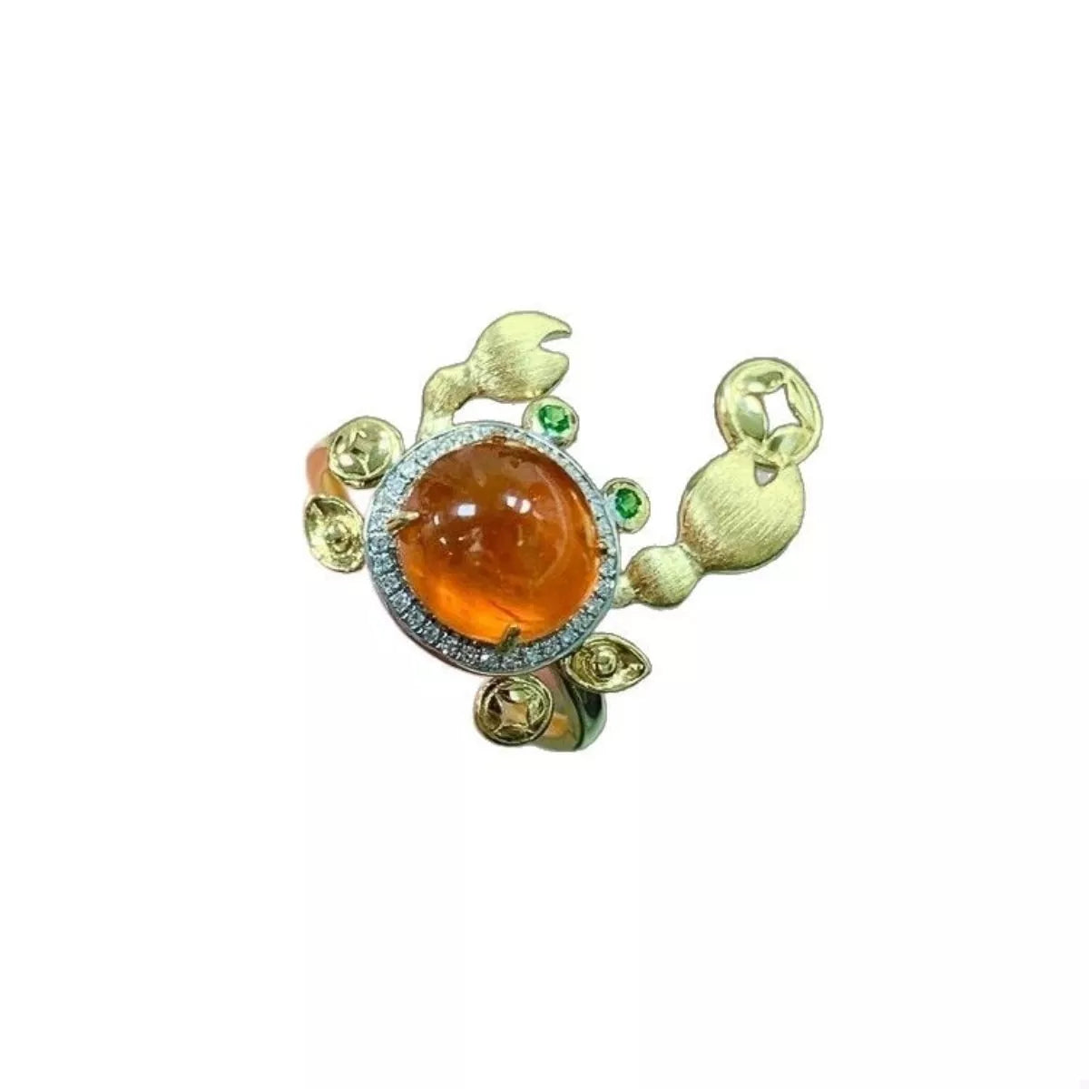 18K Gold-Plated Crab Ring - alternate ring view