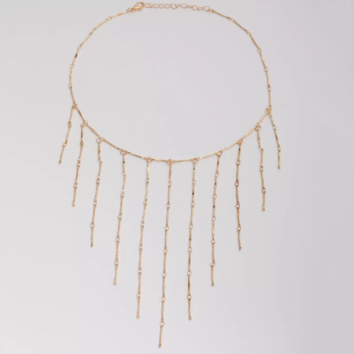 18K Gold-Plated Tassel Waterfall Necklace - alternate necklace view