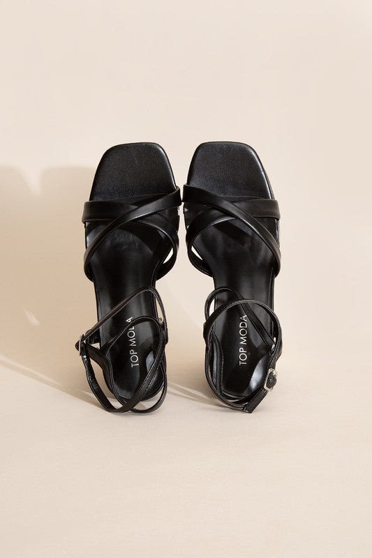 Criss-Cross Platform Dress Sandals