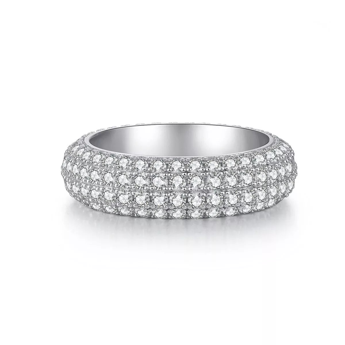 Sterling Silver Zircon Ring in Silver - women's ring
