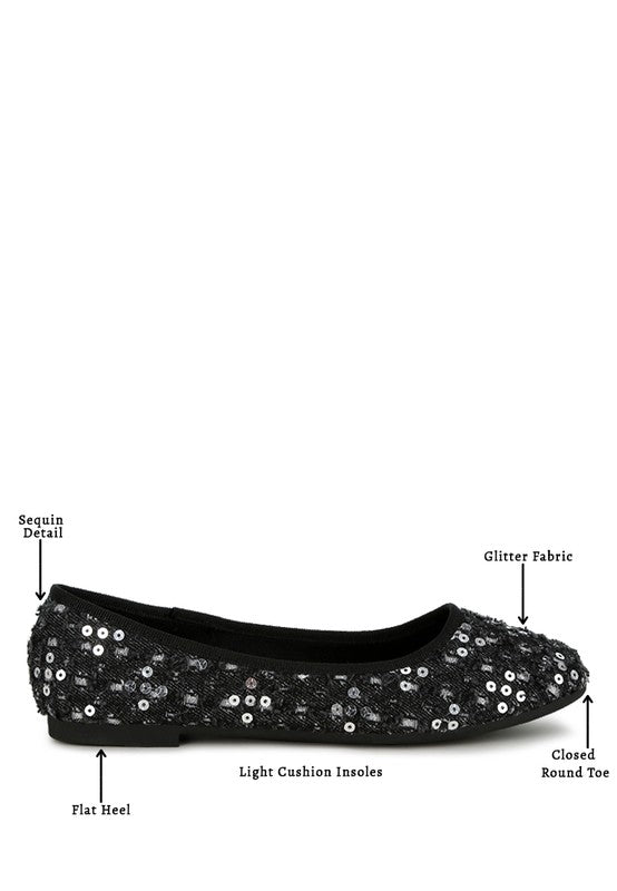 Sequin Ballet Flats