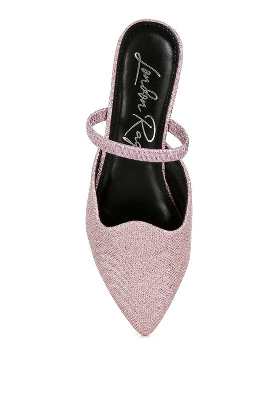 Glitter Faux Leather Flats