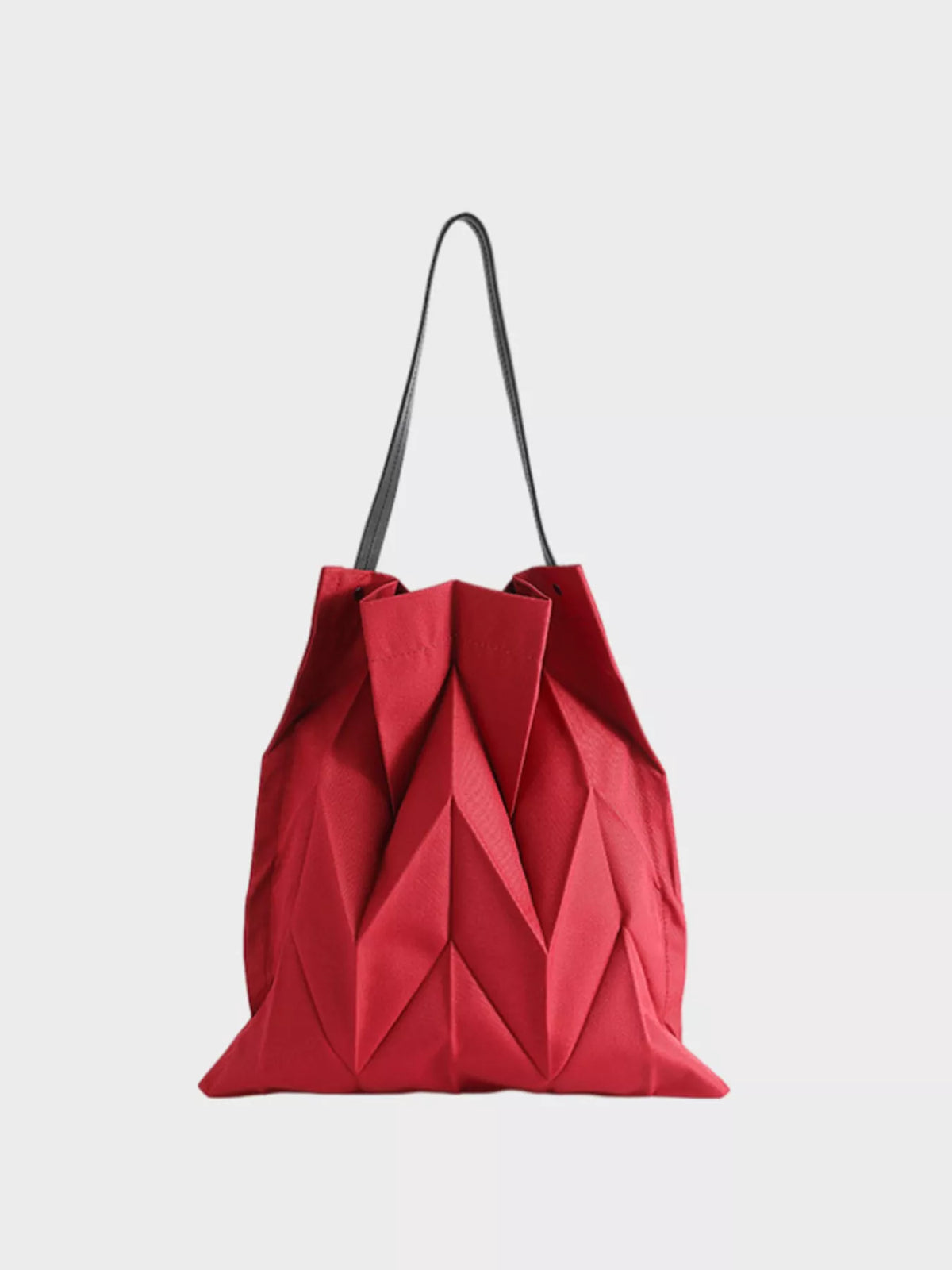 Minimalist Geometric Pleated Tote Handbag - alternate product view