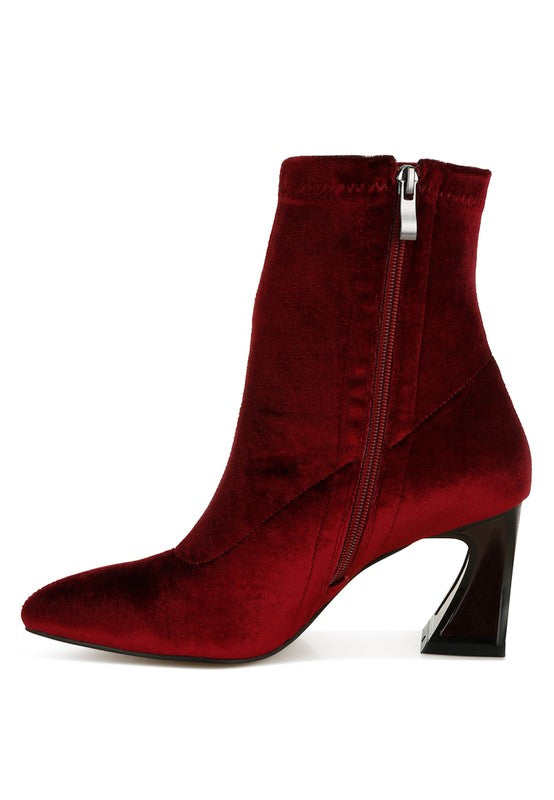 Flared Block Heel Boots