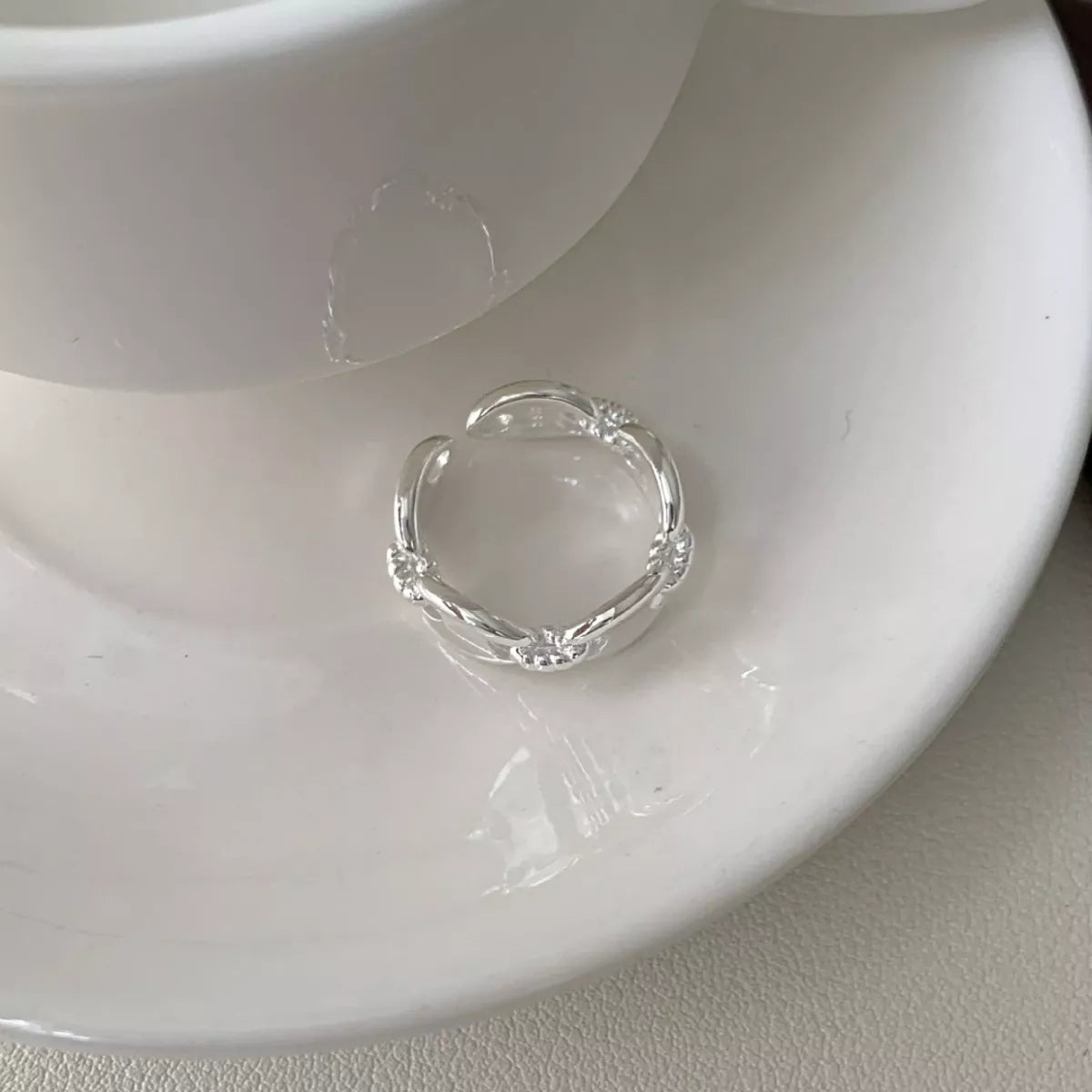 Sterling Silver Pig's Snout Ring - alternate ring view
