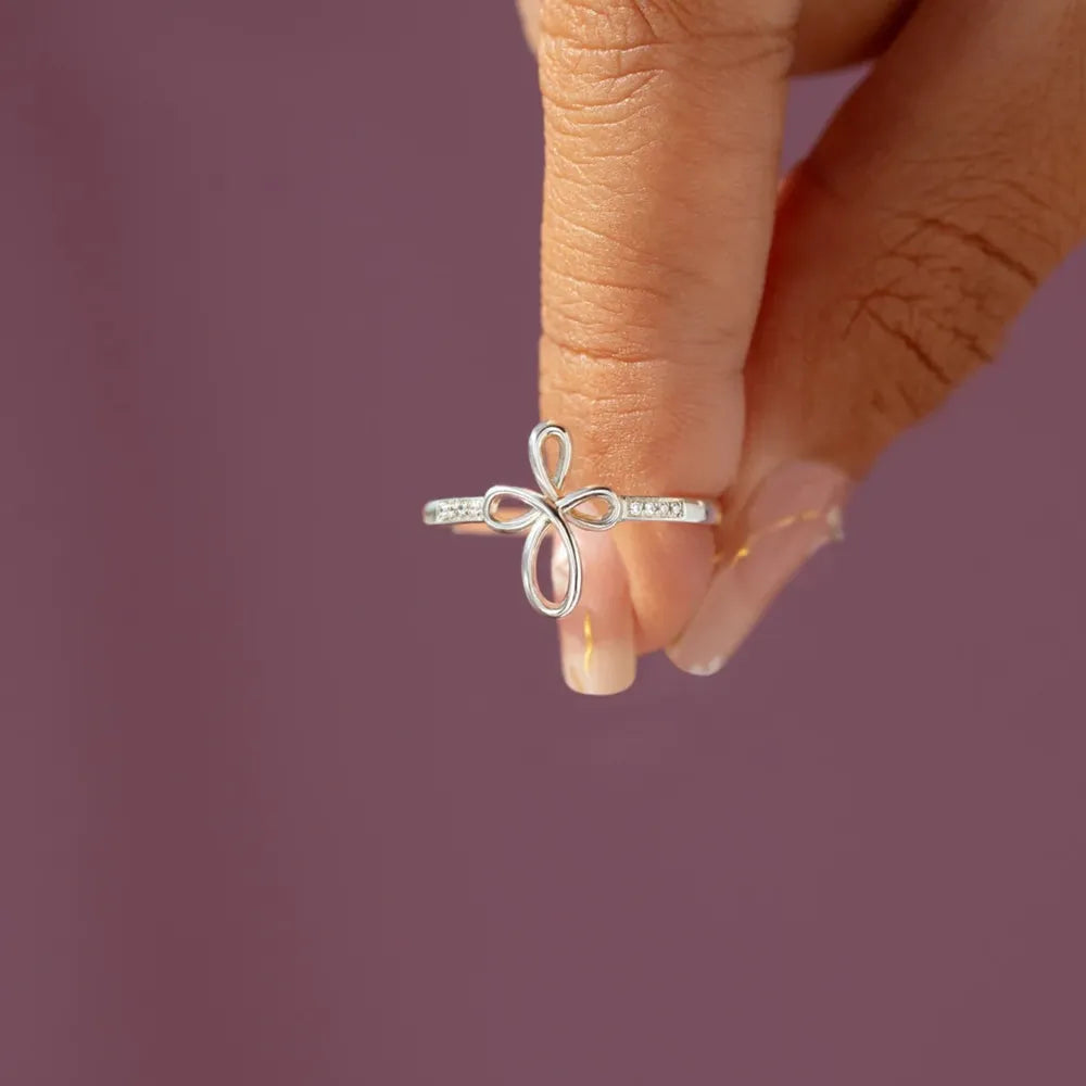 Sterling Silver Geometric Ring in Silver - women's ring
