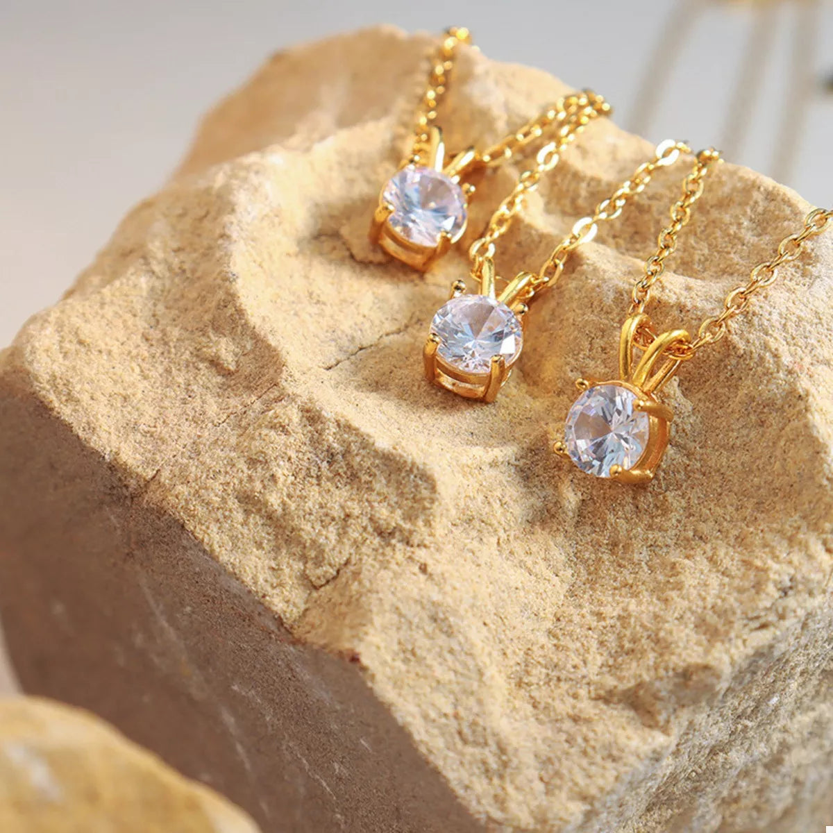 18K Gold-Plated Pendant Necklace - alternate necklace view