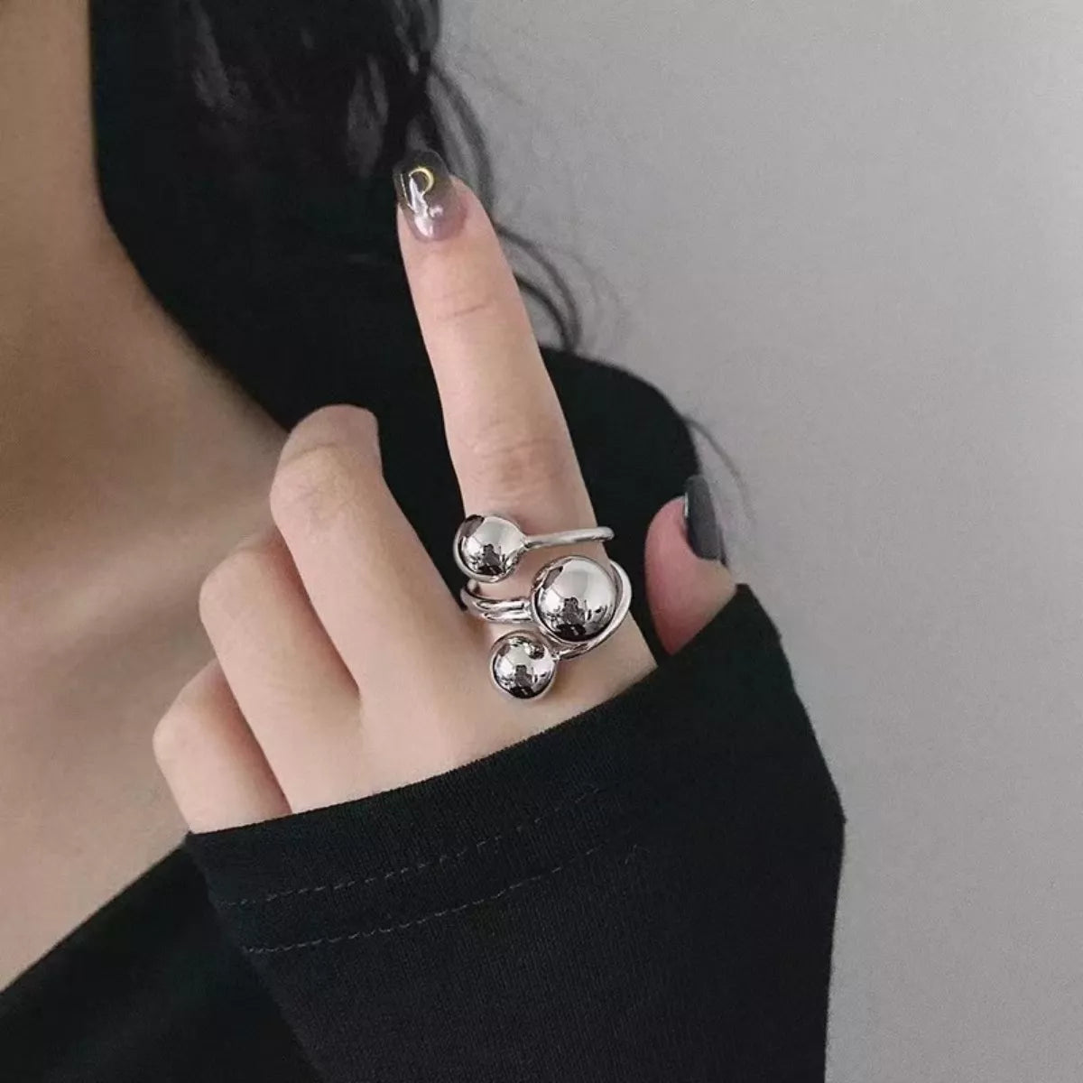 Multi Layered Ball Ring - alternate ring view