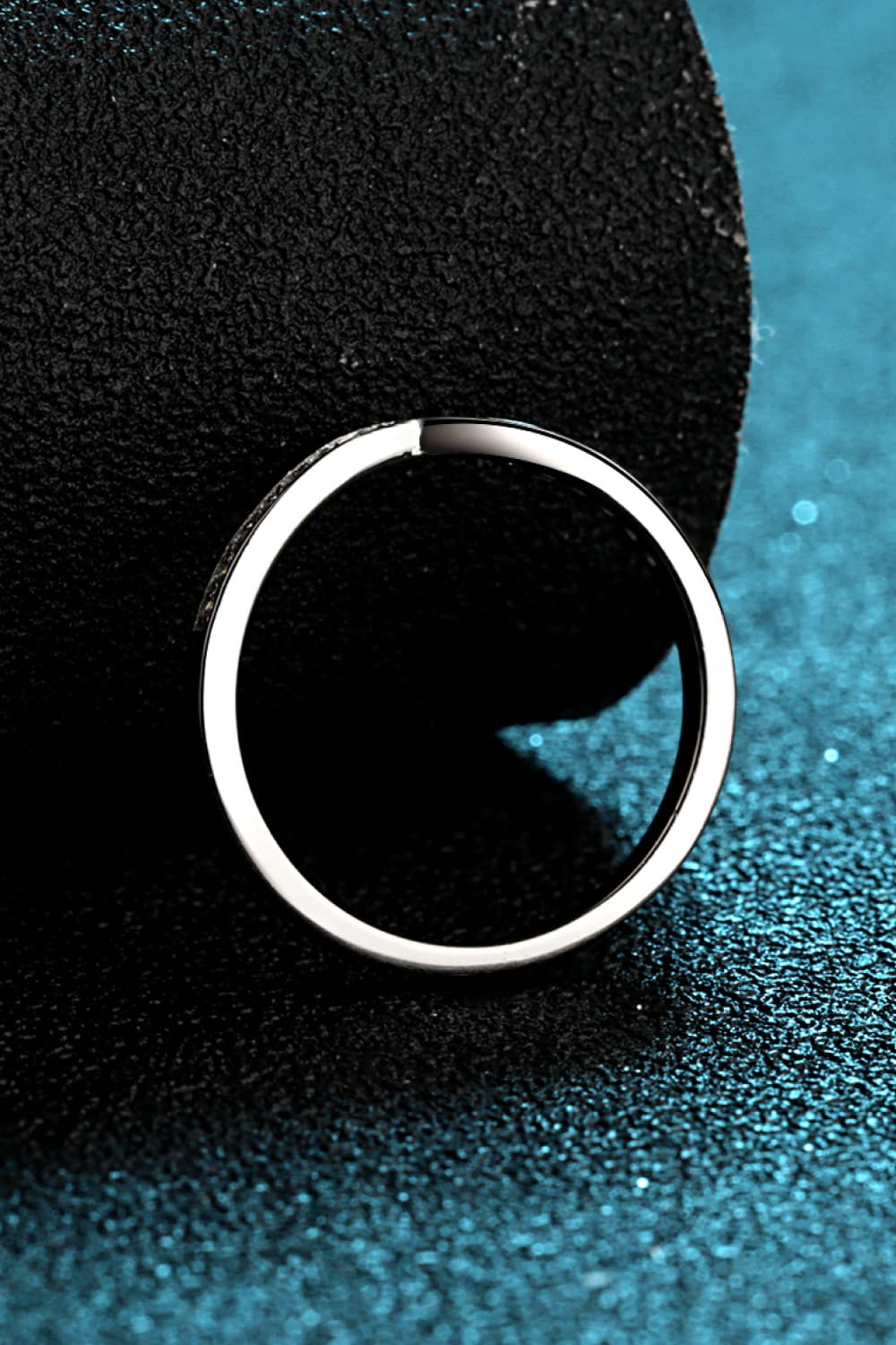 Minimalist Moissanite Rhodium-Plated Ring in Silver - women's ring