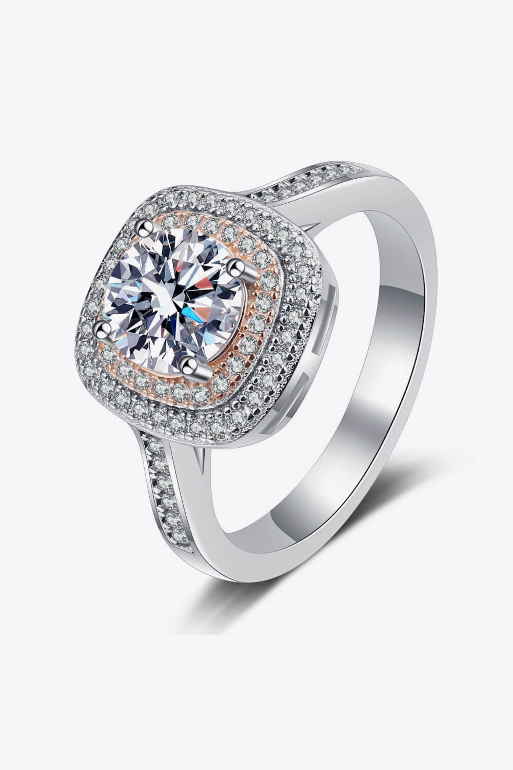 Need You Now Moissanite Ring in Silver/Pink - women's ring