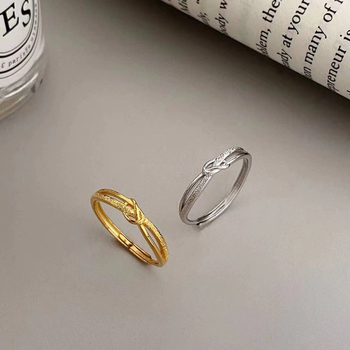 Sterling Silver Knotted Ring in Silver - women's ring