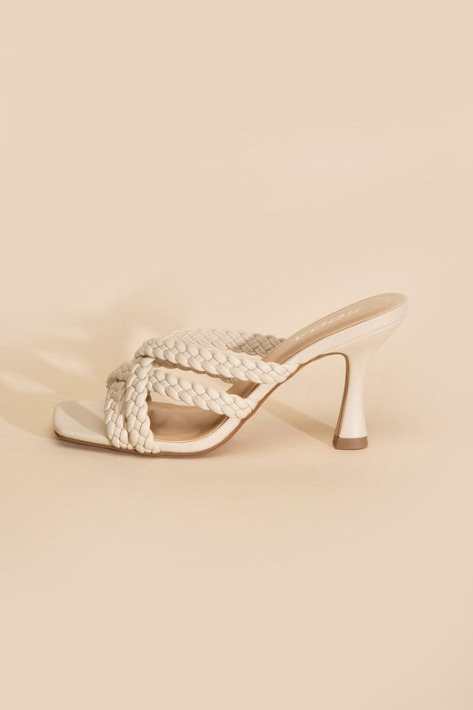 Strappy Braided Heel Sandals