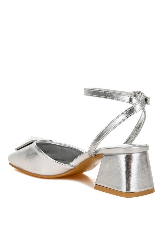 Brooch Ankle Strap Sandals