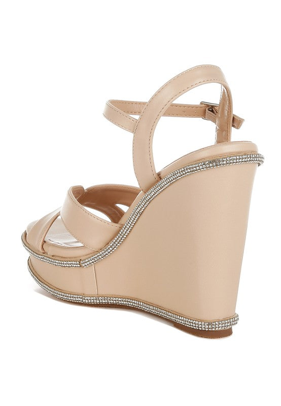 Rhinestones Embellished Wedges