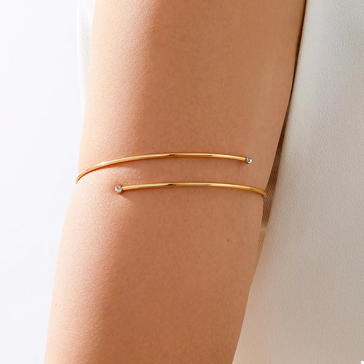 Delicate Gold Wire Upper Arm Bracelet in Gold - women's bracelet
