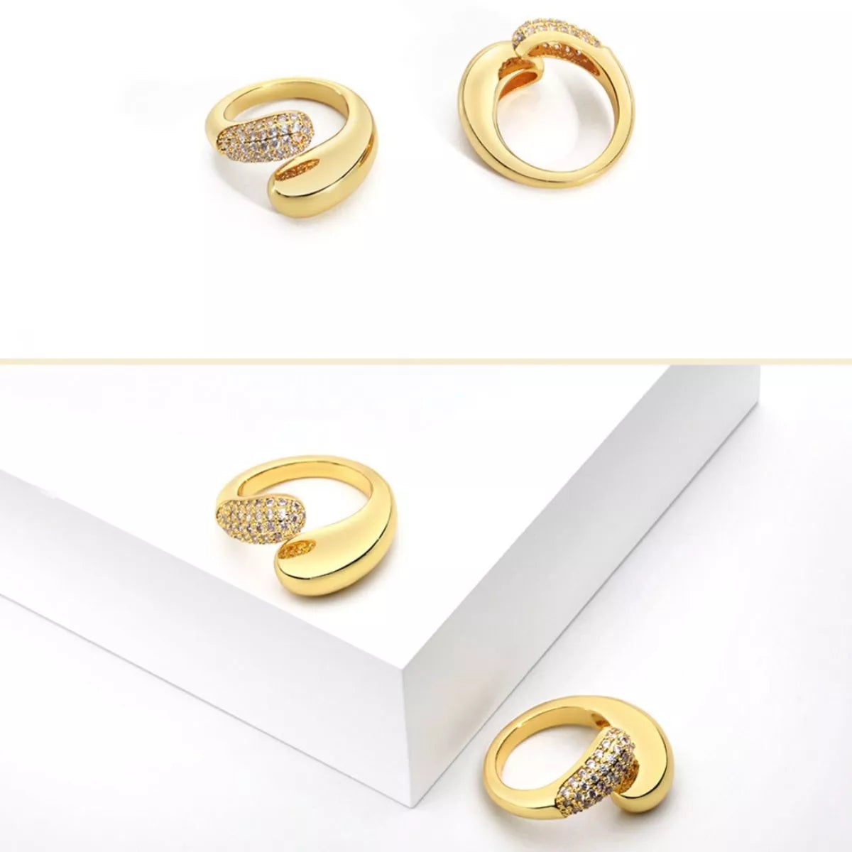 18K Gold-Plated Open Ring - alternate ring view