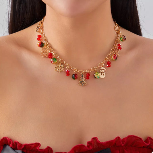 Christmas Themed Charm Necklace in Style A - women's necklace