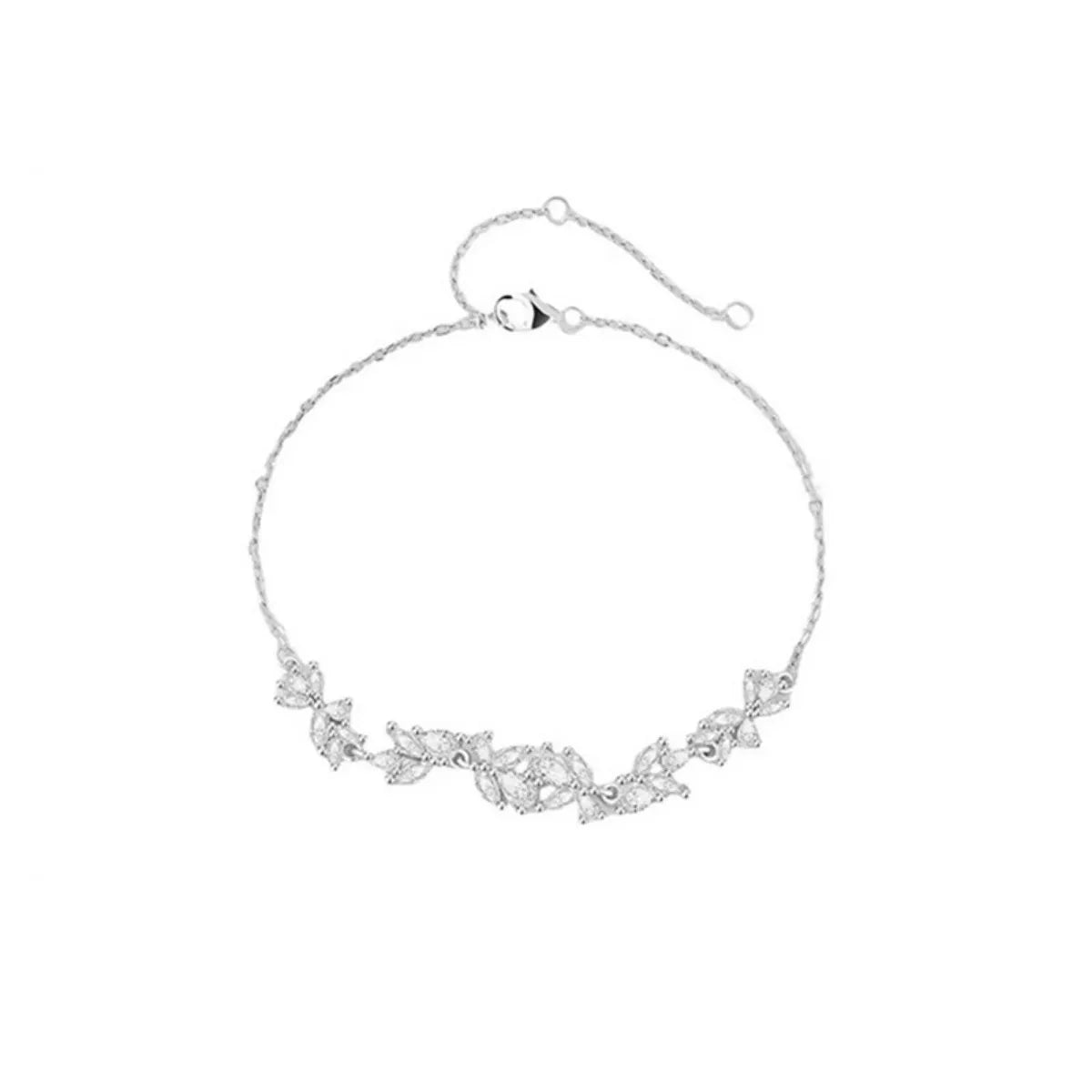 Sterling Silver Zircon Wisteria Bracelet - alternate jewelry view