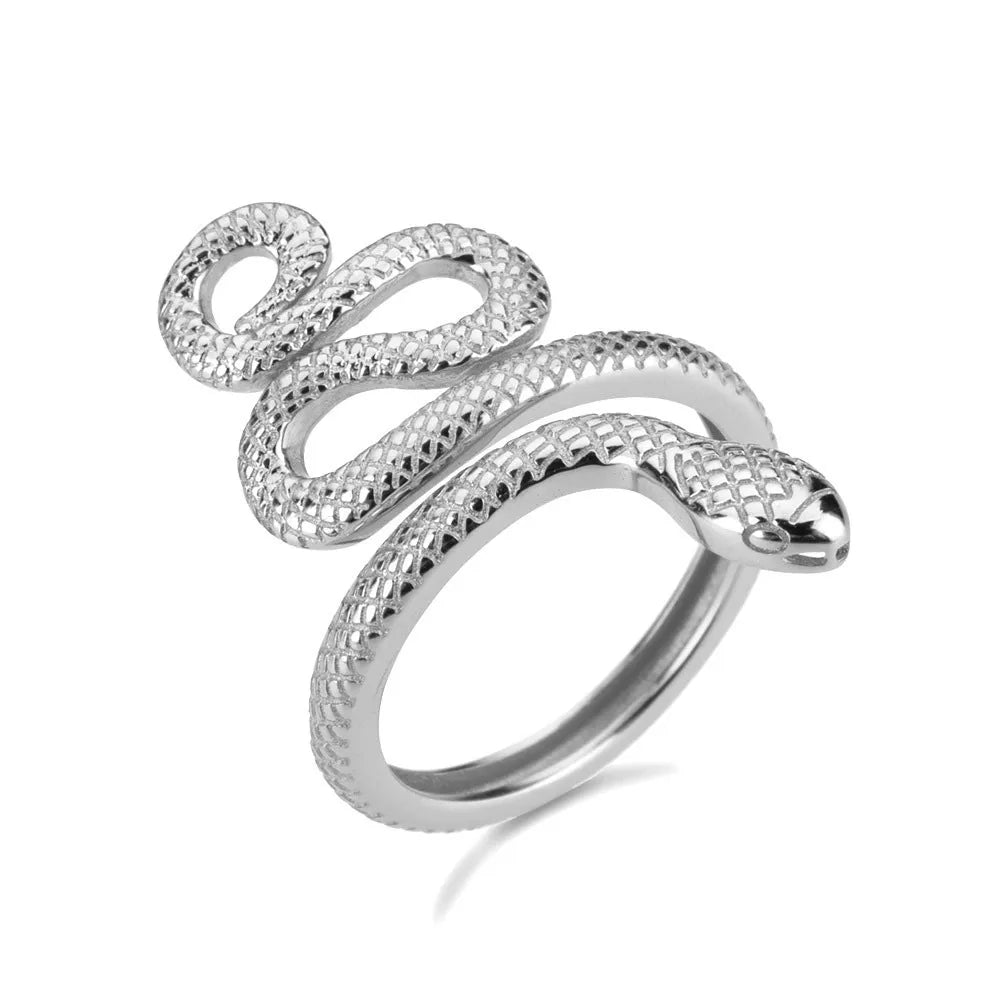 Sterling Silver Snake Shape Ring in Silver - women's ring