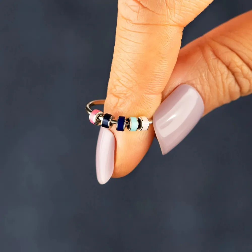 Sterling Silver Oil Drip Ring in Style A - women's ring