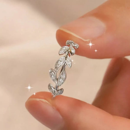 Sterling Silver Leaf Ring in Silver - women's ring
