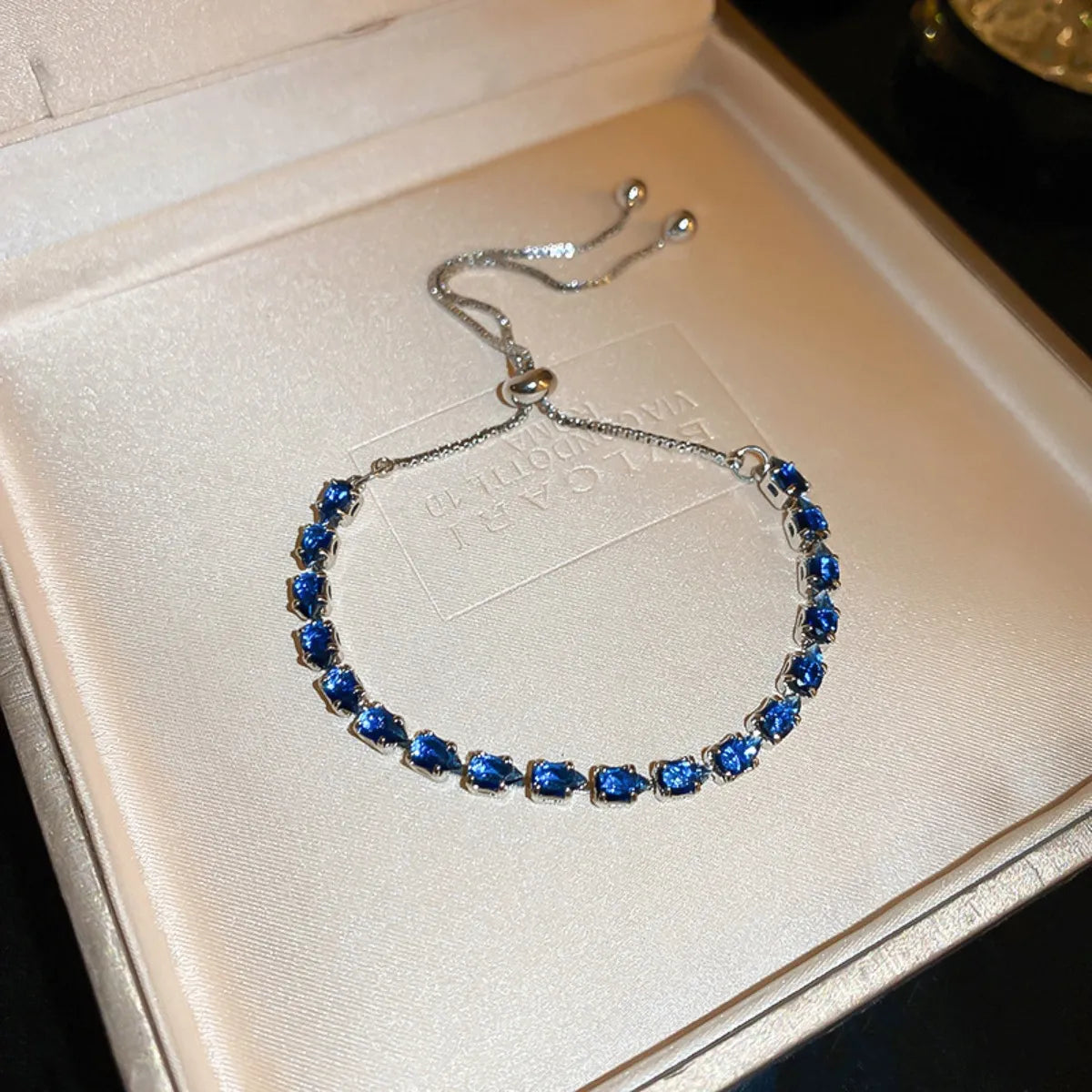 Alloy Zircon Bracelet in Royal Blue - women's bracelet