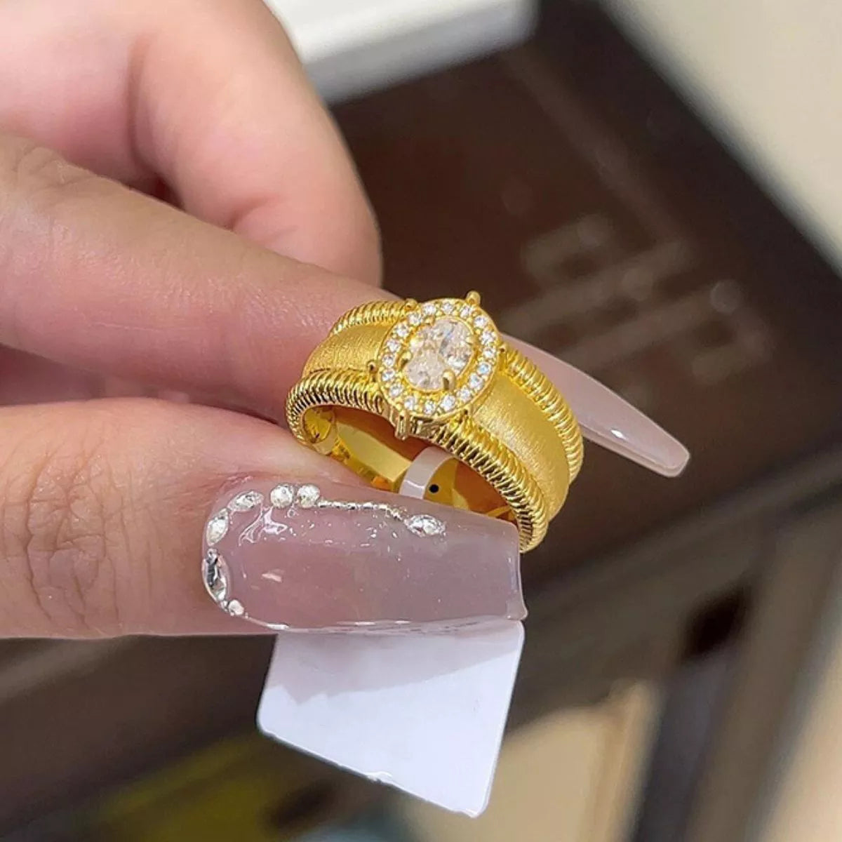 18K Gold-Plated Sterling Silver Ring - alternate ring view