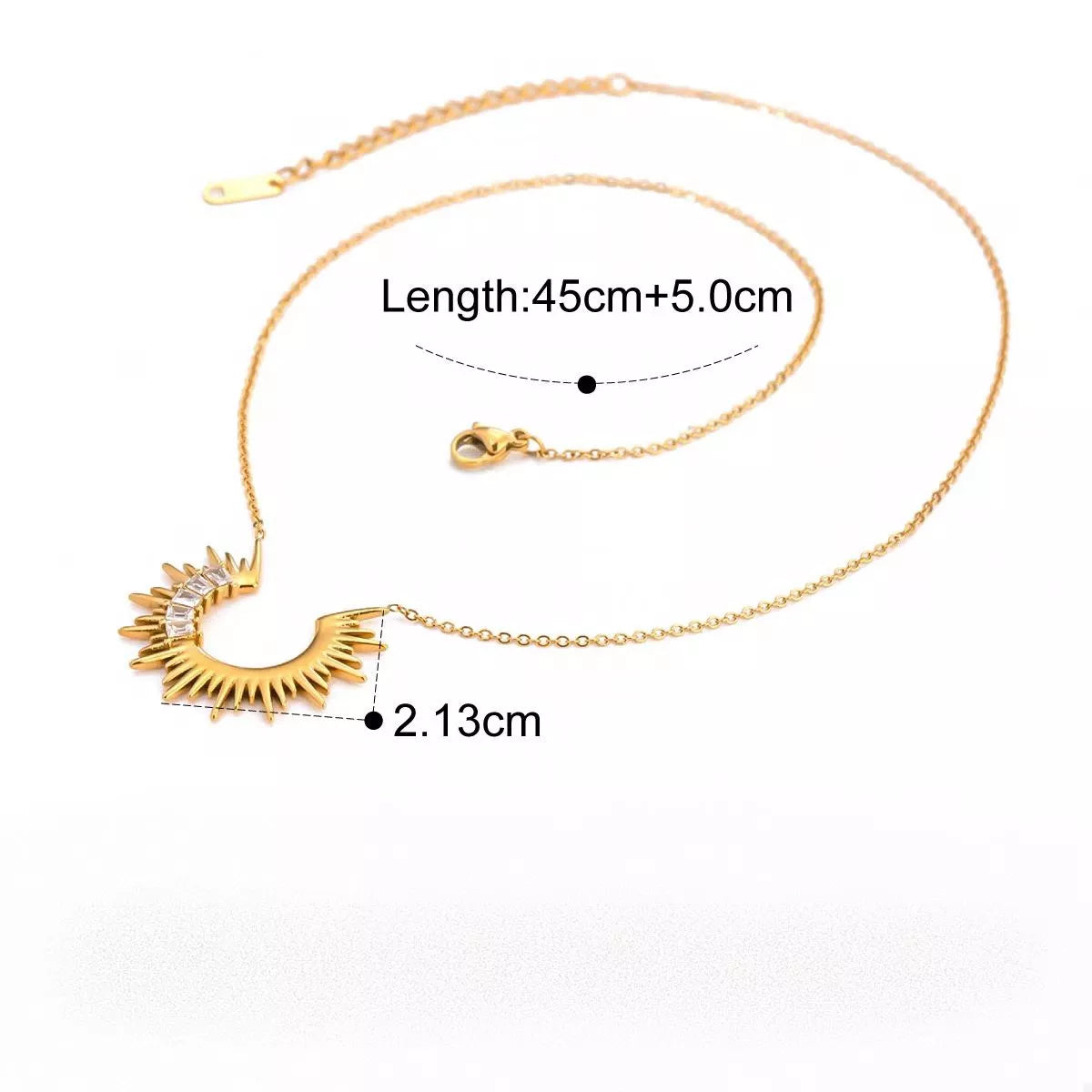 18K Gold-Plated Pendant Necklace - alternate necklace view