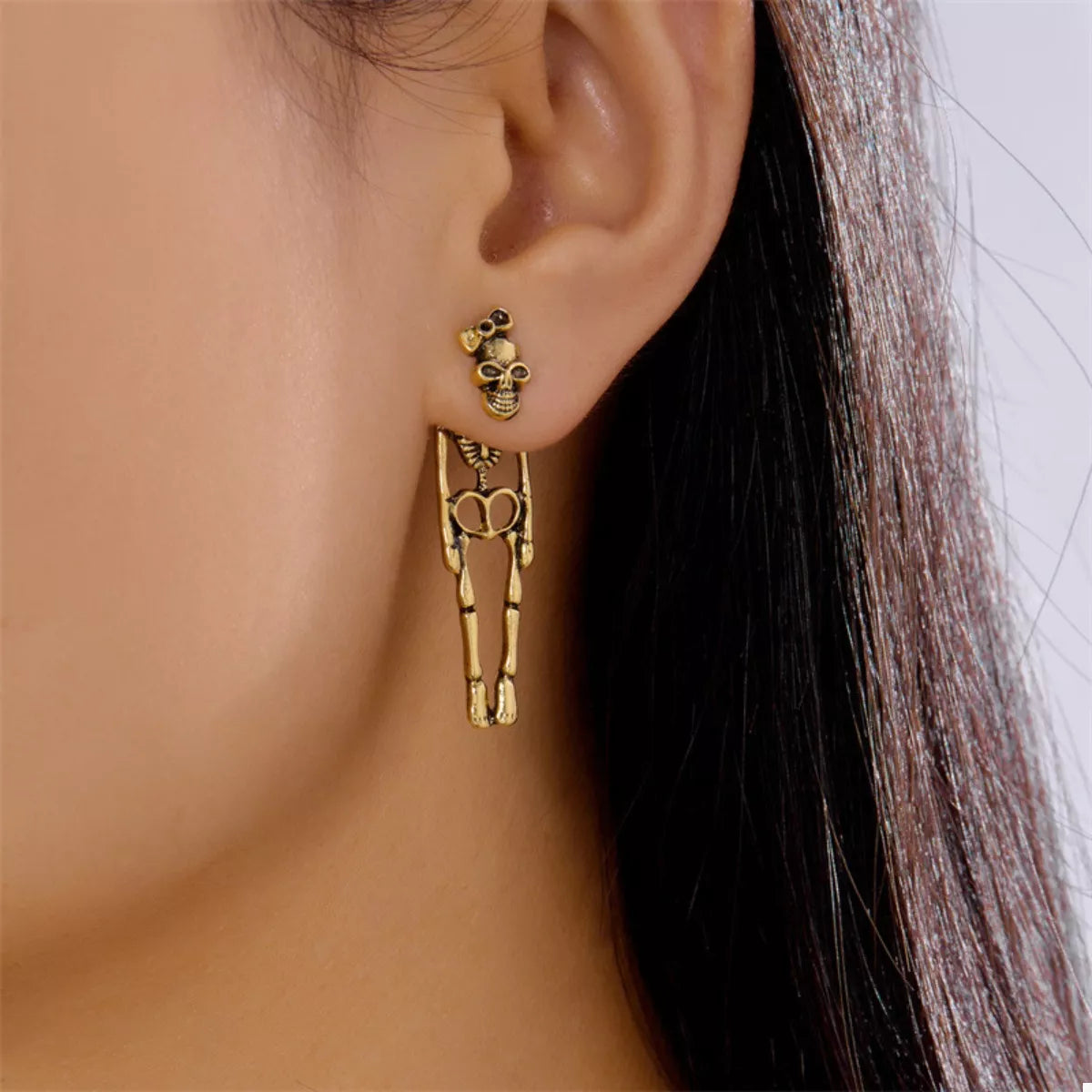 Halloween Skeleton Drop Earrings in Style B - women's drop earrings