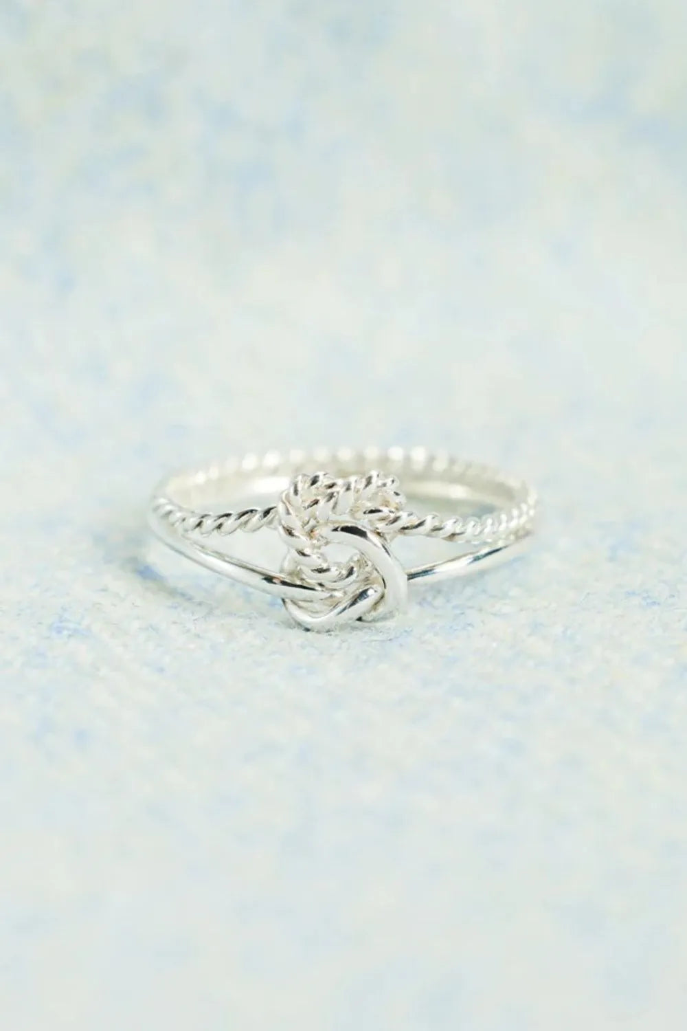 Sterling Silver Knotted Ring - alternate ring view