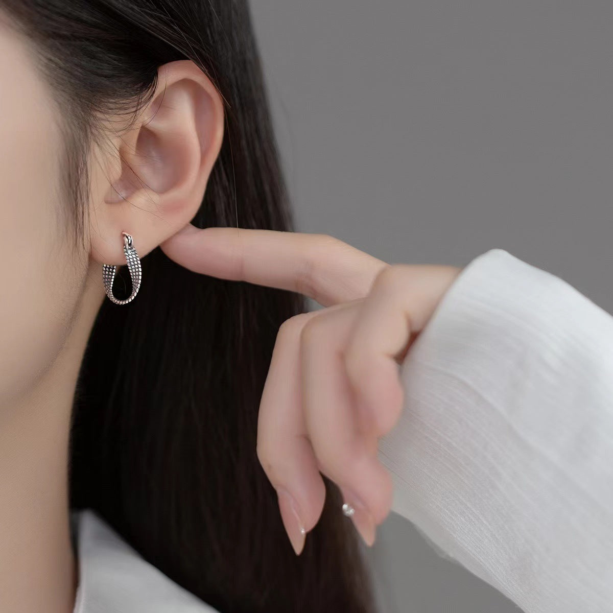 Sterling Silver Hoop Earrings in Silver - women's hoop earrings
