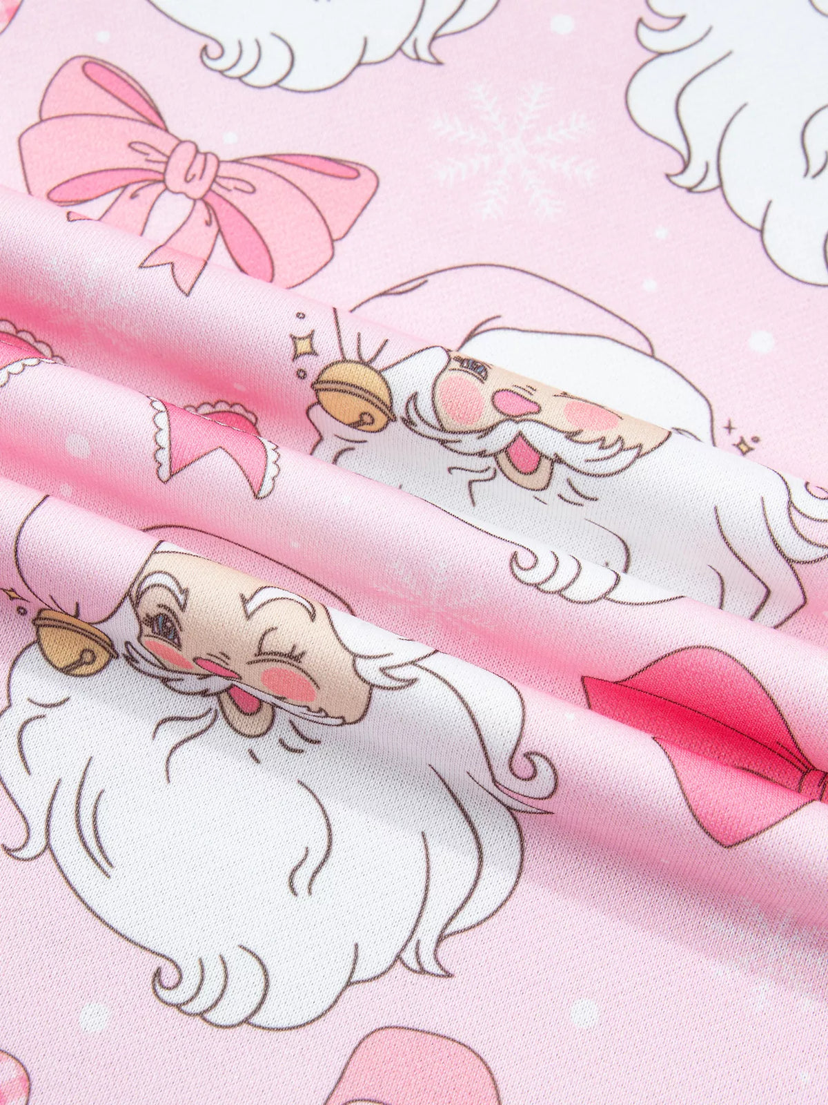 Abstract Santa Print Dropped-Shoulder High-Neck Sweatshirt - alternate product view