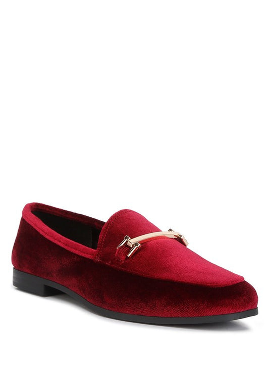 Velvet Horsebit Loafers