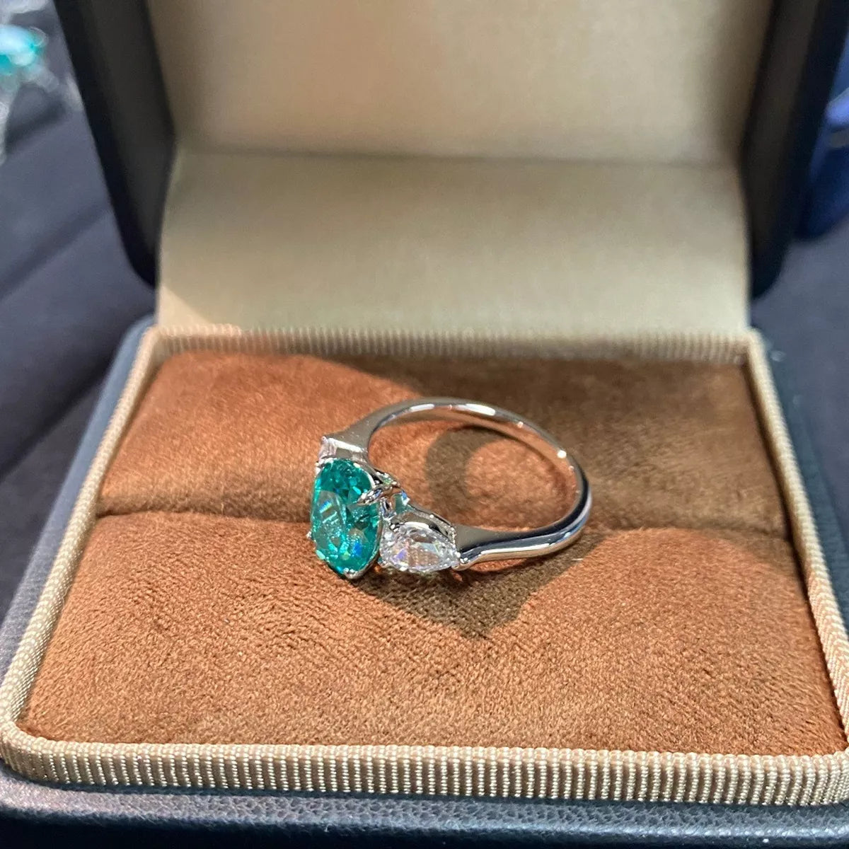 Topaz Sterling Silver Oval Ring - alternate ring view