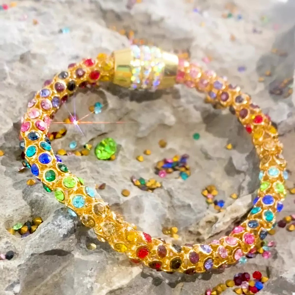 Multi-Colored Crystal Bracelet - alternate jewelry view