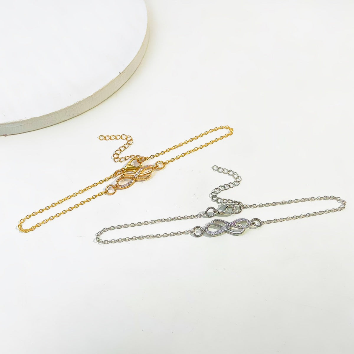 Infinity Knot Charm Bracelet in Silver - women's charm bracelet