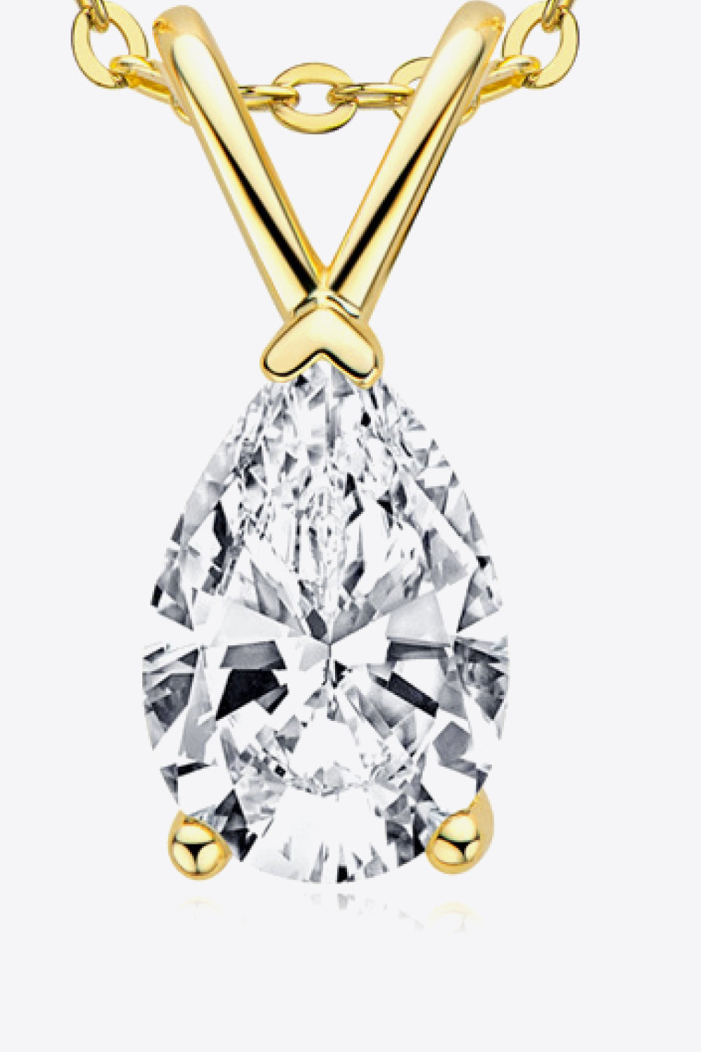 1.5 Carat Moissanite Pendant Sterling Silver Necklace - alternate necklace view