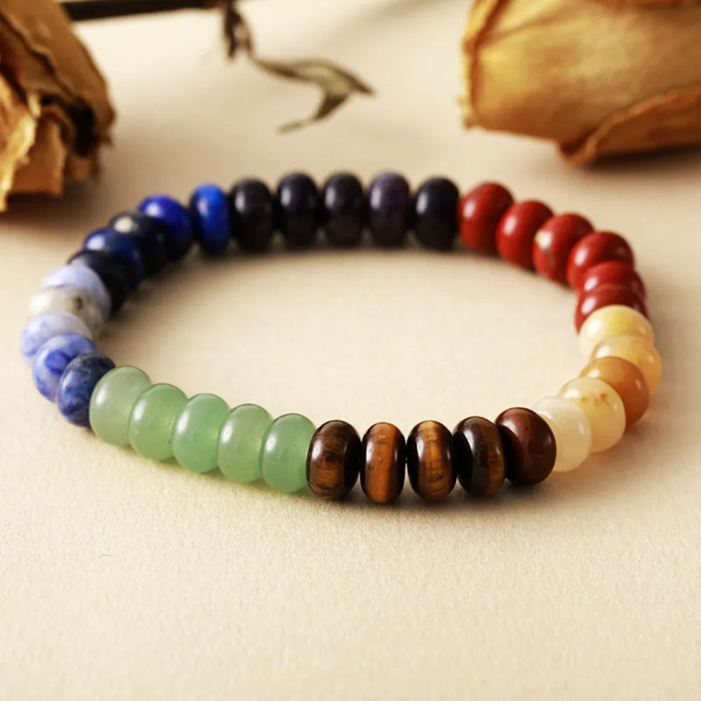 Contrast Natural Stone Bead Bracelet in Style A - women's beaded bracelet