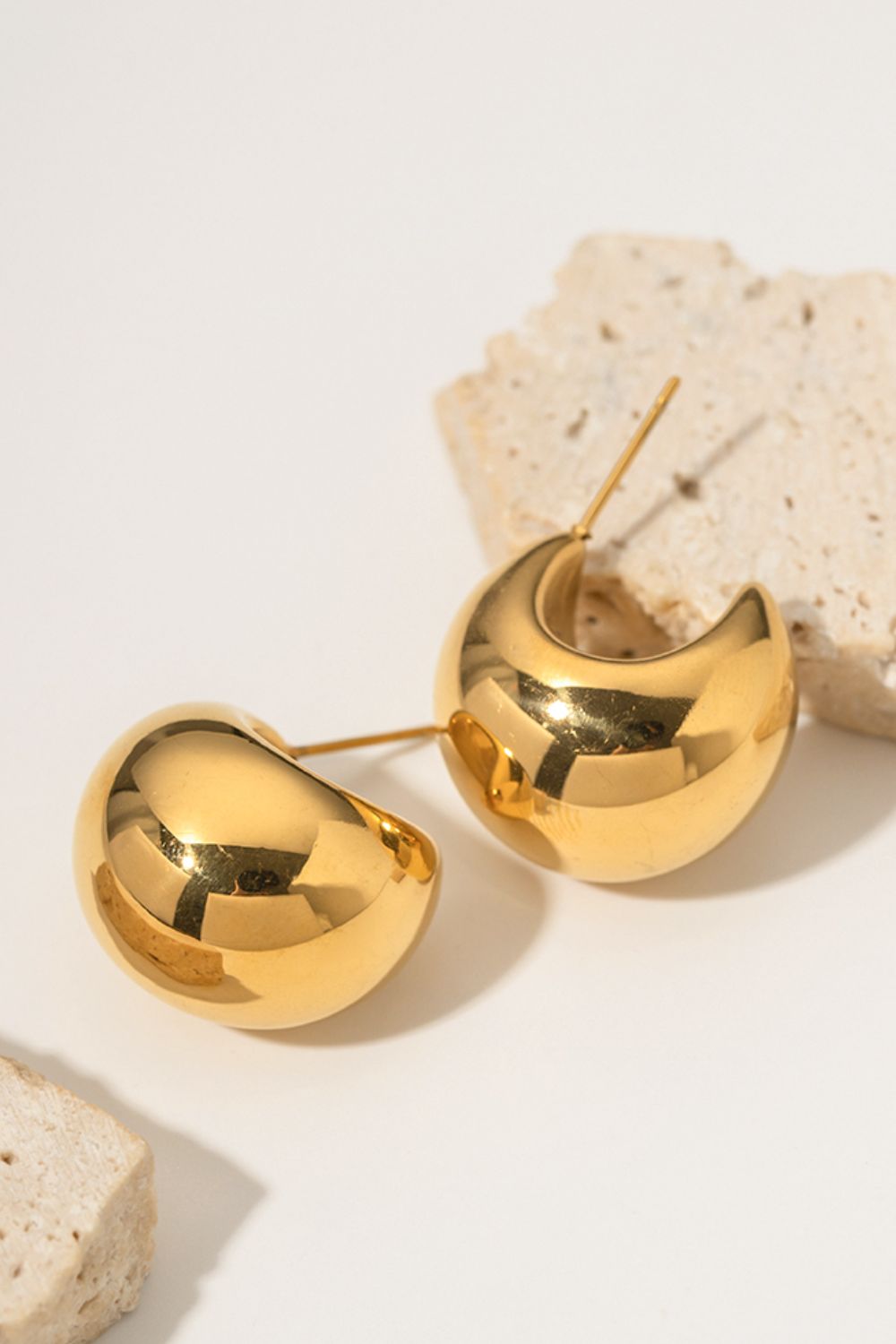 Stainless Steel C-Hoop Earrings - alternate earring view