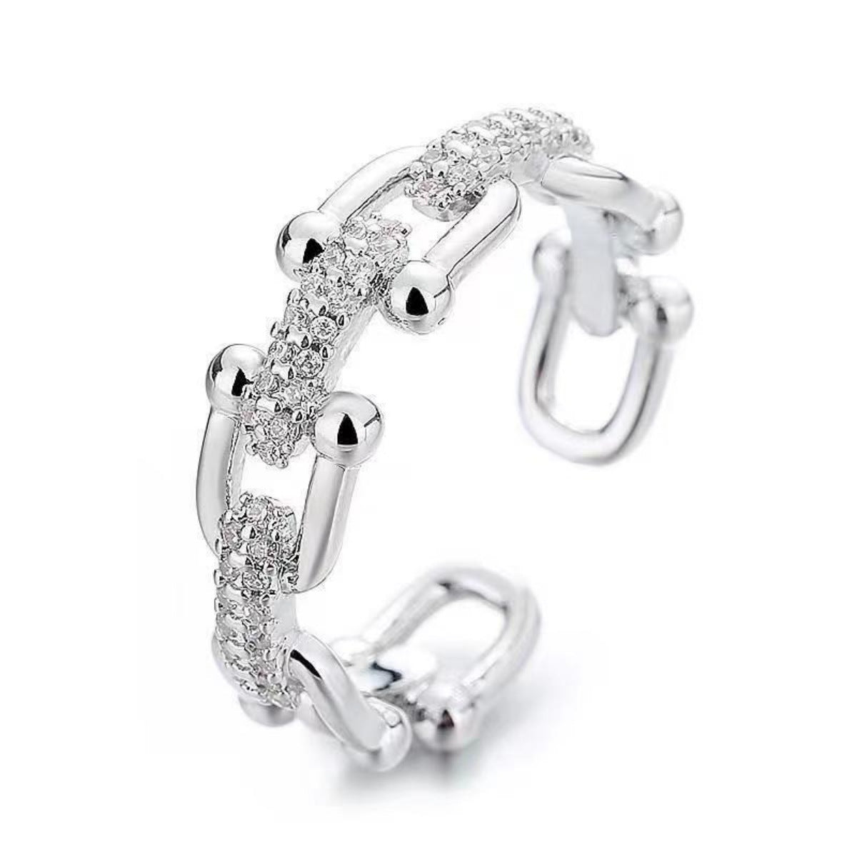 Sterling Silver Open Ring - alternate ring view