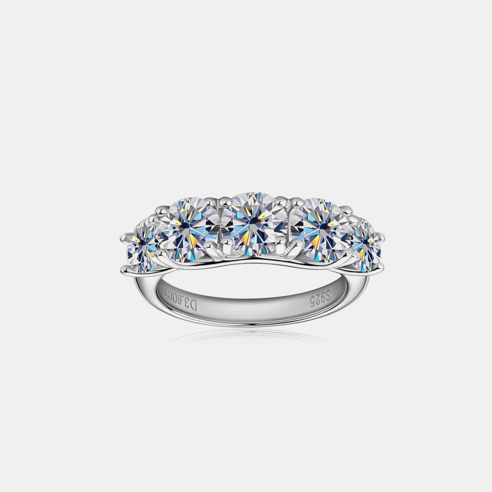 3.6 Carat Moissanite Sterling Silver Ring in Silver - women's ring